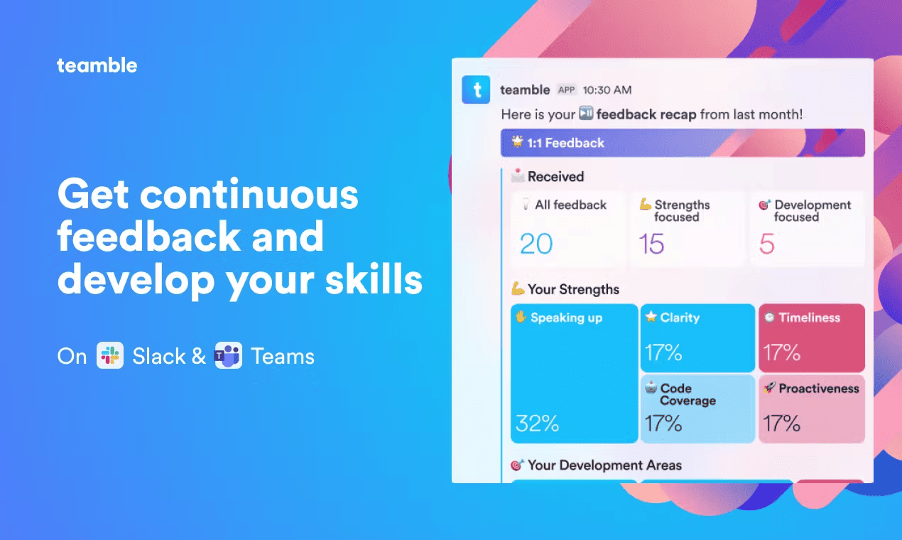 Welcome to continuous feedback with teamble!